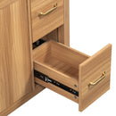 Bathroom Vanity, 2 Soft Close Doors, 3 Soft Close Drawers, Adjustable Shelf - Wood