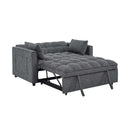 Sienna - Tufted Convertible Sleeper Sofa With Chaise - Gray