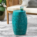 12" Outdoor Lace Cut Side Table
