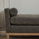 Elegant Upholstered Bench Daybed Ottoman With Bolster Pillows