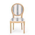 French Country Inspired Dining Chair With Iconic Round Backrest