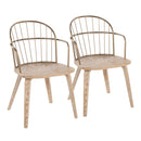 Riley - Farmhouse Arm Chair (Set of 2) - White Washed / Antique Copper