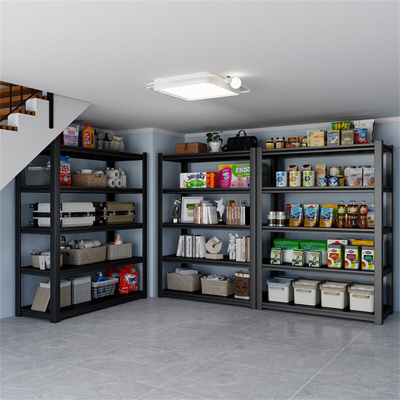 Tall Metal Shelves With Removable Dividers Are High Capacity And Load Bearing For Garages, Kitchens And Offices
