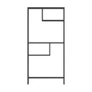 Modern Cube Storage Shelf With 4 Compartments & Metal Legs, Freestanding Organizer For Living Room, Bedroom, Home Office - Brushed Nickel