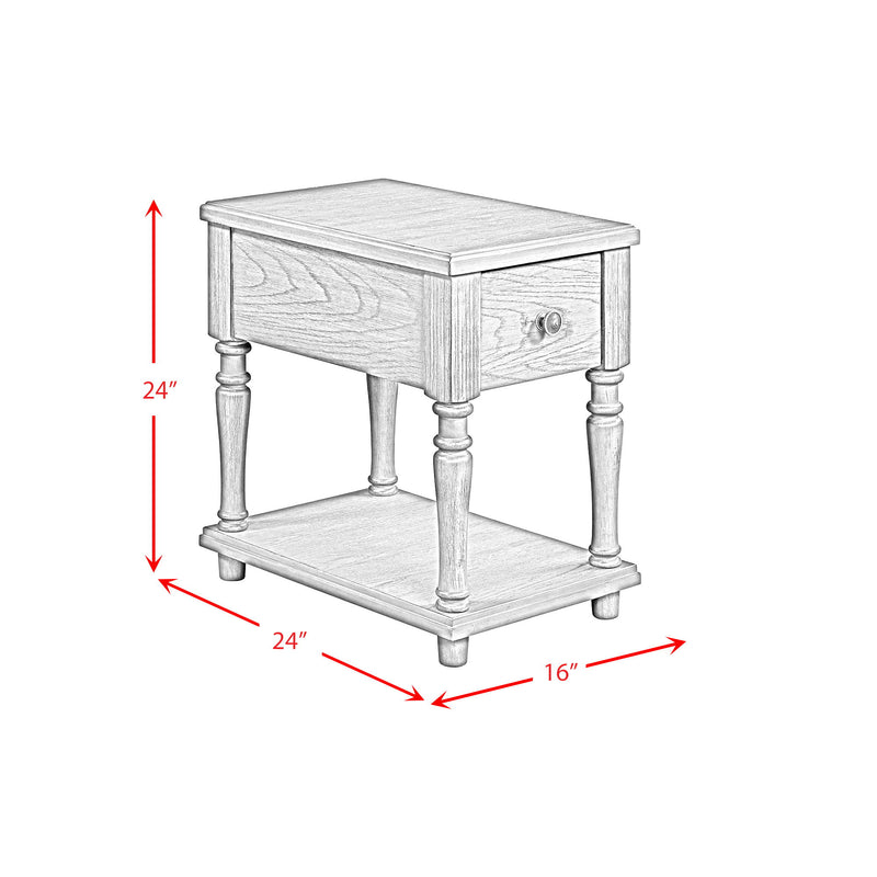 Kings Court - Chairside Table With USB - Gray