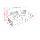 Alicia - Console Reclining Loveseat - Gray Black