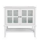 Bathroom Vanity With Ceramic Sink, Adjustable & Open Shelf