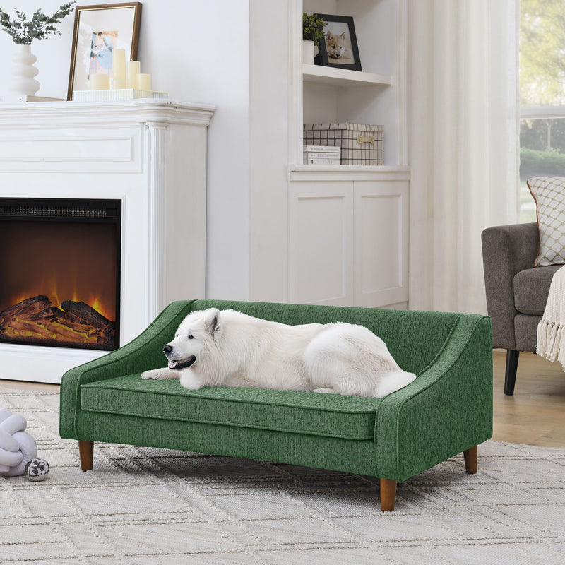 Modern Durable Elevated Dog Sofa Bed With Irregular Armrest Design