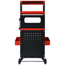 4 Level Multi Purpose Trolley For Diagnostics - Black / Red
