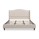 Coverley - King Tufted Shelter Platform Bed - Sky Neutral Beige