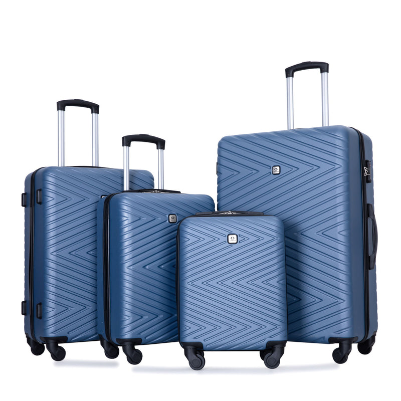 Luggage 4 Piece Lightweight Suitcase With Rotating Wheels With Tsa Lock,