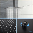 Luxury Rain Fixed Shower Head 12" Square Oil Rubbed Bronze Stainless Steel - Oil-Rubbed Bronze