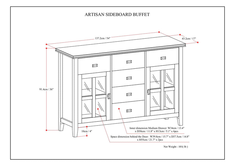 Artisan - Handcrafted Sideboard Buffet