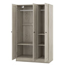 3 Door Shutter Wardrobe With Shelves