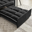 Modern Velvet 3 In 1 Sofa Bed Chair, Adjustable Recliner