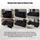 Modern Upholstered Chenille Loveseat And Armchair Set With Pillows