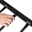 Industrial Platform Queen Bed Frame/Mattress Foundation with Rustic Headboard and Footboard, Strong Steel Slat Support, No Box Spring Needed, Noise Free, Easy Assembly