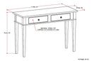 Carlton - Console Sofa Table - Dark Tobacco Brown