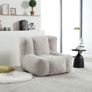 Modern Indoor Fluffy Bean Bag Chair With Memory Foam And Ottoman, Super Soft