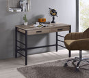 Disho - Desk - Light Weathered Oak & Black Finish - Atlantic Fine Furniture Inc