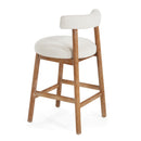 Counter Stool For Kitchen, Dining & Cafe (Set of 2) - Natural / Beige