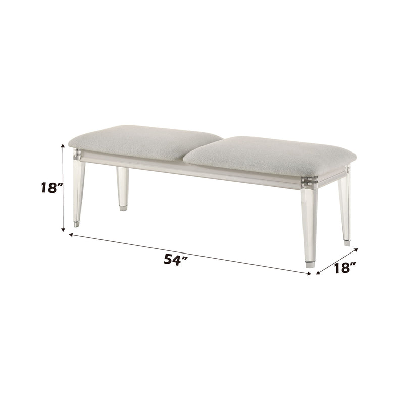 Laveda - Boucle Bench - Light Gray / White