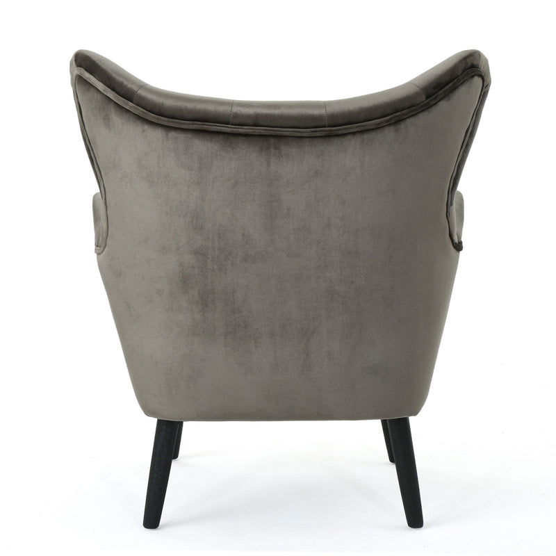 Alyssa - Mid Century Upholstered Arm Chair With Wingback Design