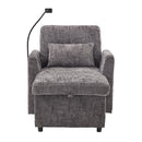 Multifunctional Chenille Recliner Sofa With Storage And Phone Bracket