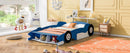Race Car-Shaped Platform Bed With Wheels