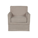 Timeless Slipcover Accent Armchair With Track Arm Silhouette Upholstered - Light Brown