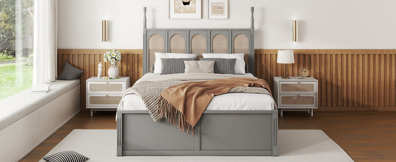 Platform Bed With With 2 Big Drawers With Trundle