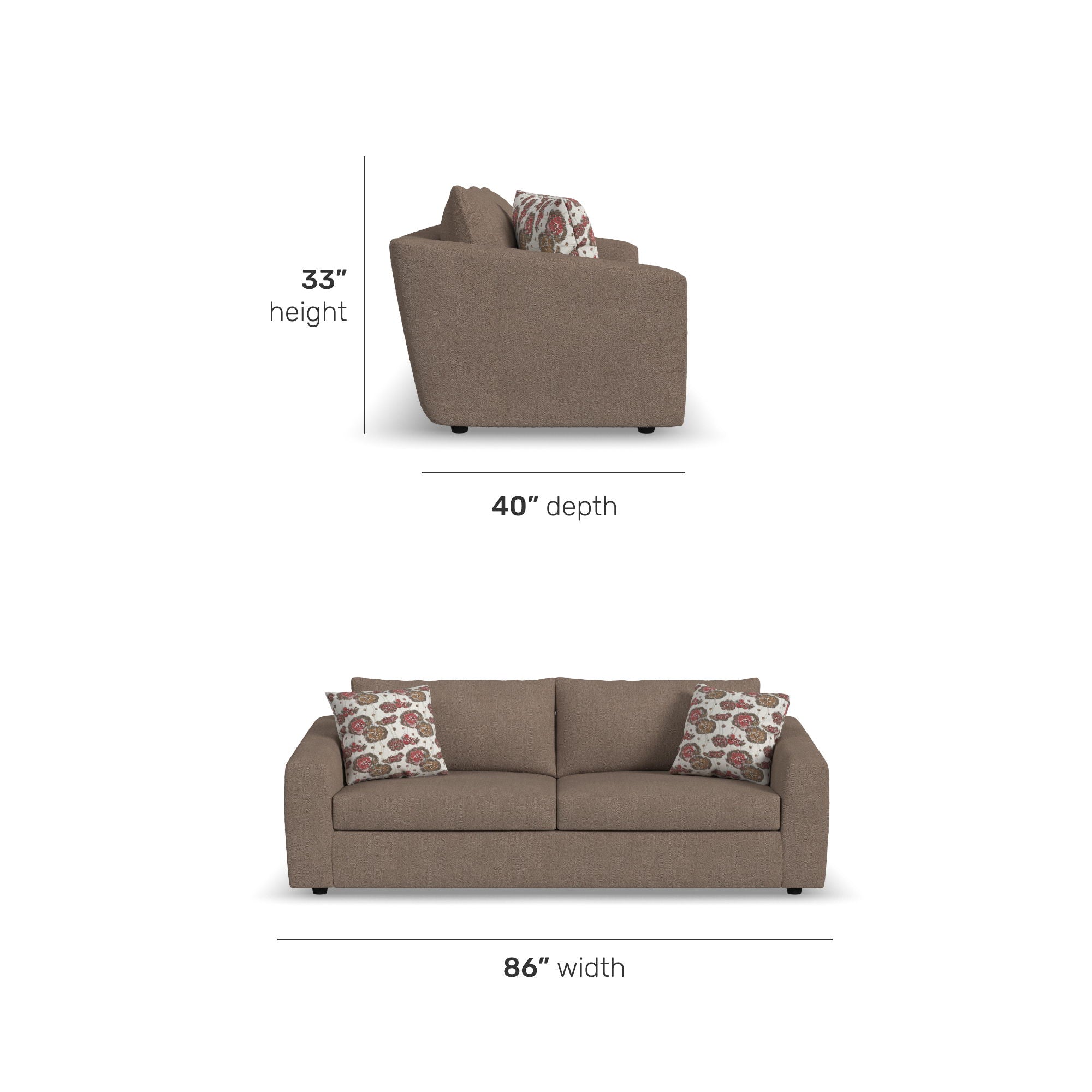 Chevy - Leather Sofa - Brown