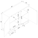 Elsa - 2 Door Wood Storage Accent Cabinet - White And Gold