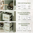 Modern Bathroom Vanity With Ceramic Sink, Soft Close Storage Cabinet