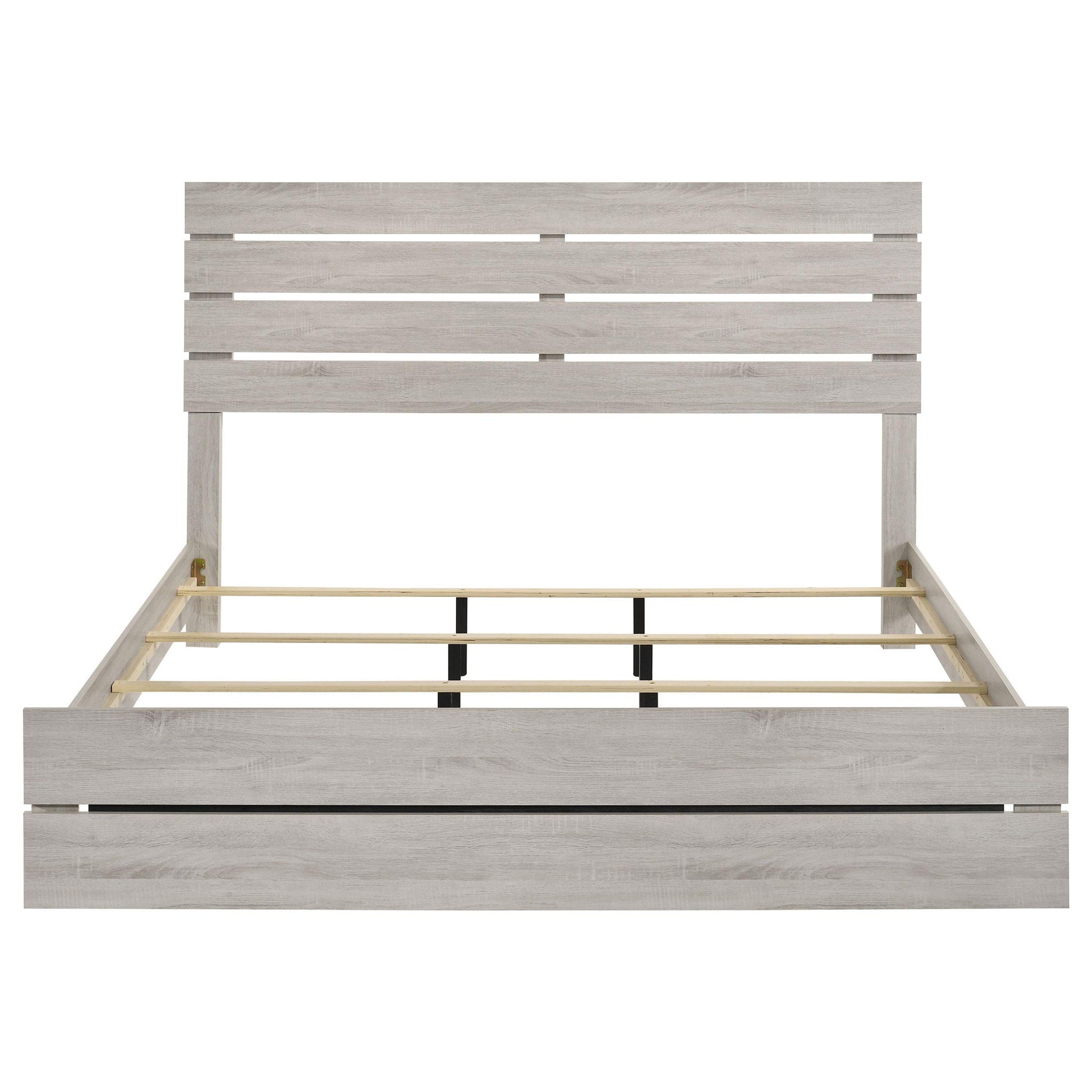 Brantford Wood Eastern King Panel Bed Coastal White