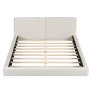 Upholstered Platform Bed, Grounded Bed With Solid Frame