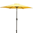 8.8' Outdoor Aluminum Patio Umbrella, Market Umbrella With 33 Pounds Round Resin Umbrella Base Lift