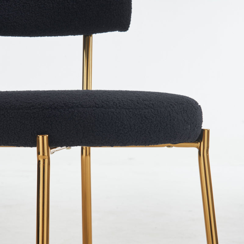 Mid-Century Modern Dining Chairs - Gold Legs