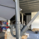 10 Ft Offset Cantilever Patio Umbrella With Crank And Tilt Adjustment For Pool, Deck, And Garden - Gray