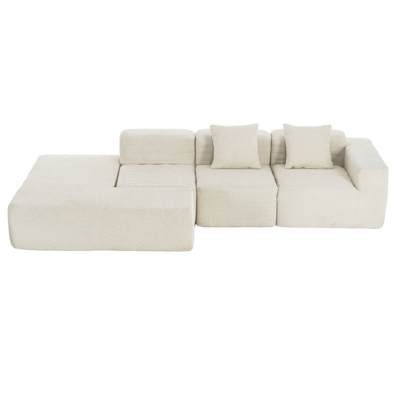 Sectional Sofa Full-Compressed Sofa Couch Free-Combined Sofa For Living Room