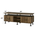 Ensata II - TV Stand - Rustic Oak & Black Finish - Atlantic Fine Furniture Inc