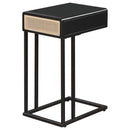 Amherst - 1-Drawer Radio Weave Cane Metal Side Table