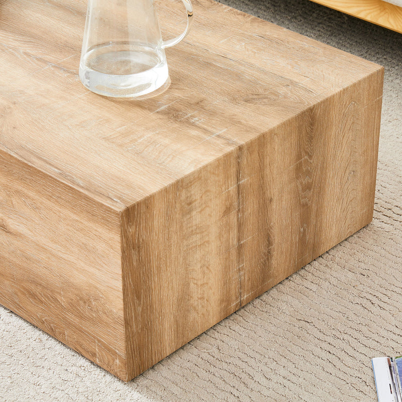 Modern Coffee Table With Smooth Light Wood Texture Patterns Material - Natural Wood