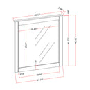 Lorenzo - Large Scale Mirror With Sleek Frame And Glittered Detailing - Silver