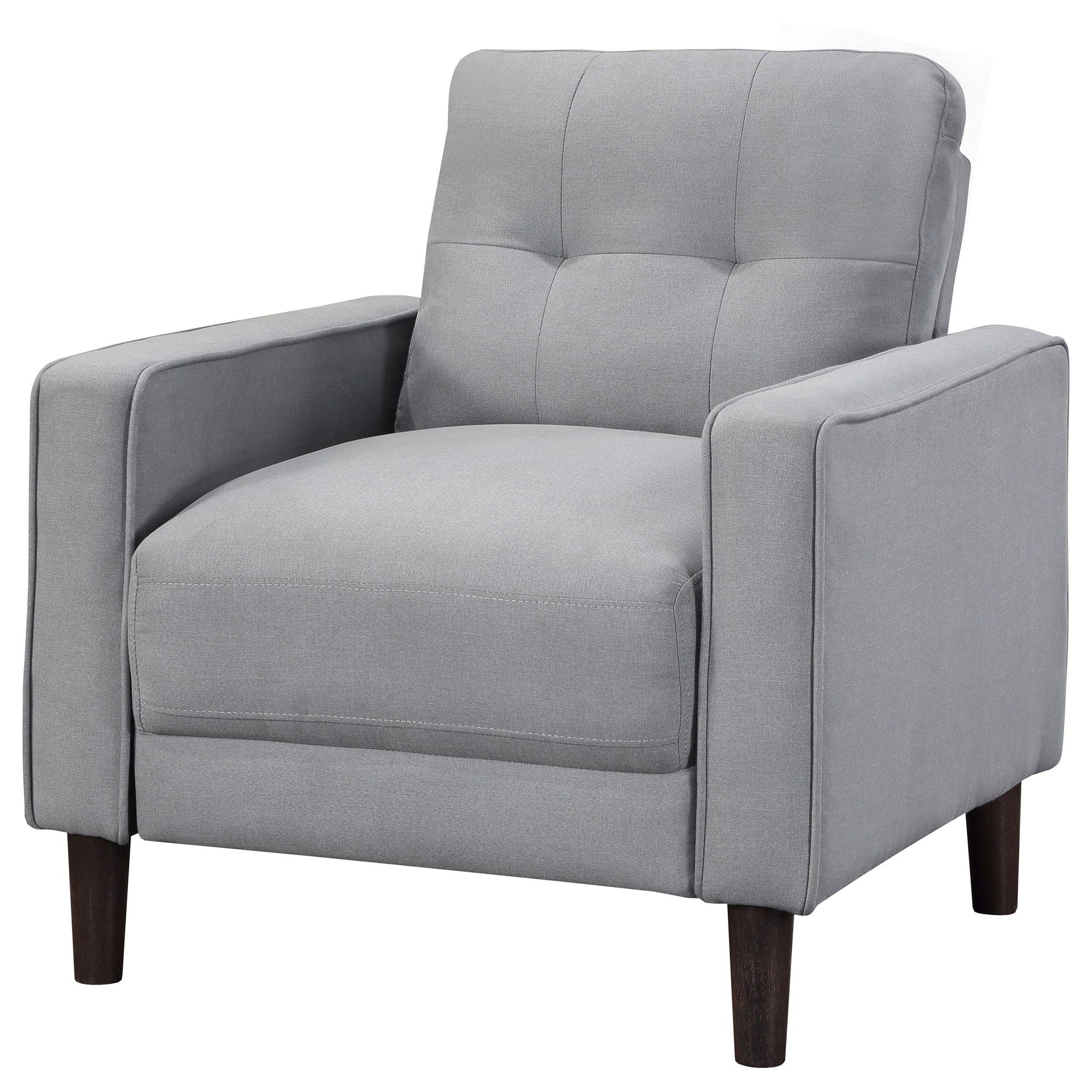 Bowen Upholstered Track Arm Tufted Accent Chair Grey - Atlantic Fine Furniture Melbourne FL