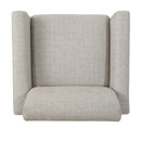 Contemporary Club Chair With Nailhead Trim Fabric And Birch Wood Legs