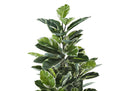 52" Tall, Artificial Plant, Rubber Tree, Indoor, Fake, Floor, Greenery, Potted, Real Touch, Decorative - Green / Black
