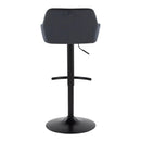 Daniella - Contemporary Adjustable Barstool With Swivel With Rounded T Footrest (Set of 2)