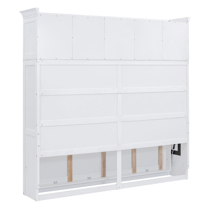 Murphy Modern Bed With Top Cabinets For Space Saving And Comfort