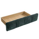 Modern Platform Bed Frame With Thick Chenille Fabric